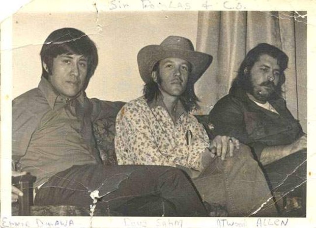 Left to right: Ernie Durawa, Doug Sahm and Atwood Allen appear together in this 1970s photo. - Courtesy Photo / The Wittliff Collections