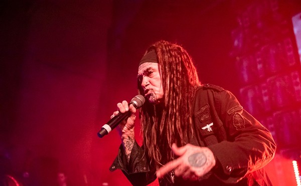 Ministry's Al Jourgensen stalks the Aztec Theatre stage during a pre-pandemic performance.