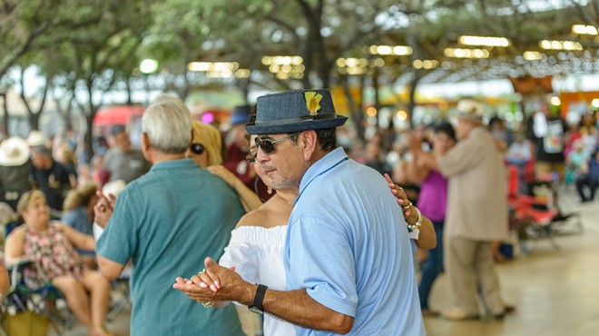 Dancers move to the music at a past Tejano Conjunto Festival.