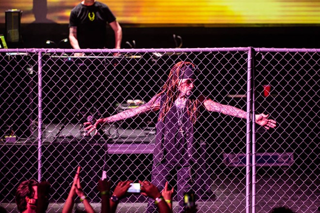 Ministry's Al Jourgensen strikes a pose. - Jaime Monzon