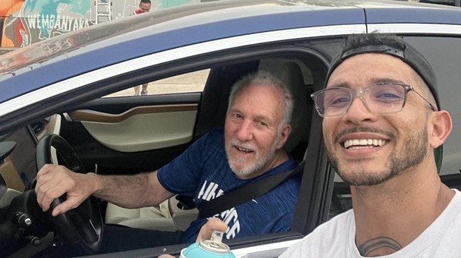 San Antonio street artist Colton Valentine got quite a surprise when Spurs head coach Gregg Popovich stopped by Southtown 101 to check out his mural of Victor Wembanyama on Wednesday.