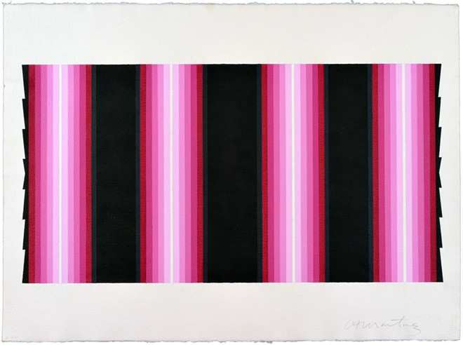 César A. Martínez, Serape: 26 Apr 1980, 1980, Acrylic and graphite on paper, 22 1/4 × 30" (56.5 × 76.2 cm). Museum Acquisition, The Edward John Noble Foundation - César A. Martínez, courtesy of Ruiz-Healy Art