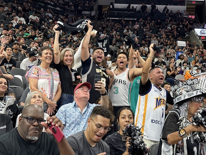 Spurs fans turned out by the thousands at the AT&T Center watch party. - Michael Karlis