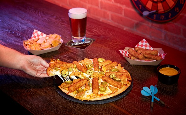 Tombstone Pizza's new Bar Snacks Pizza is topped with salty, deep-fried snacks.