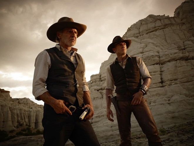 Harrison Ford and Daniel Craig star in Cowboys and Aliens. - Universal Pictures Home Entertainment