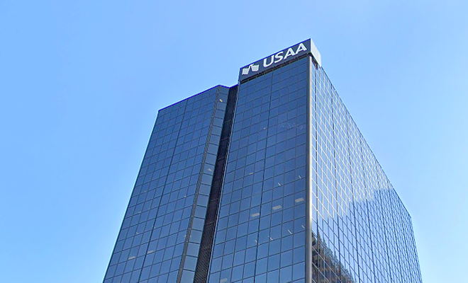 USAA will terminate its downtown leases at the end of this year and repay the city and county governments for their financial assistance. - Google Maps